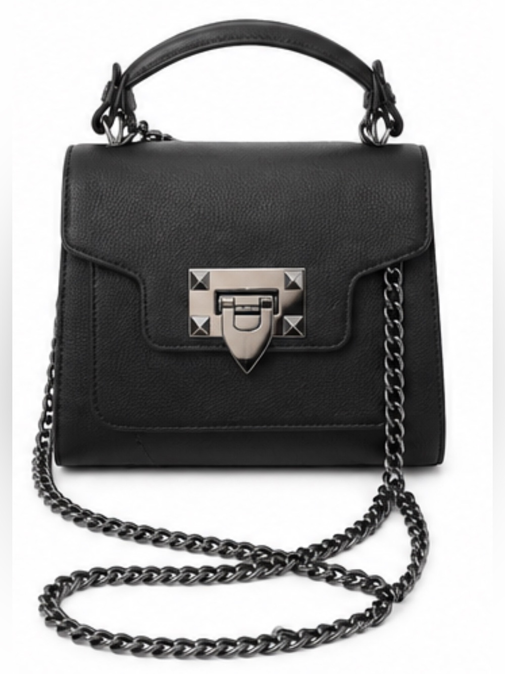 The Andrea Cardone Genuine Leather Black Bag